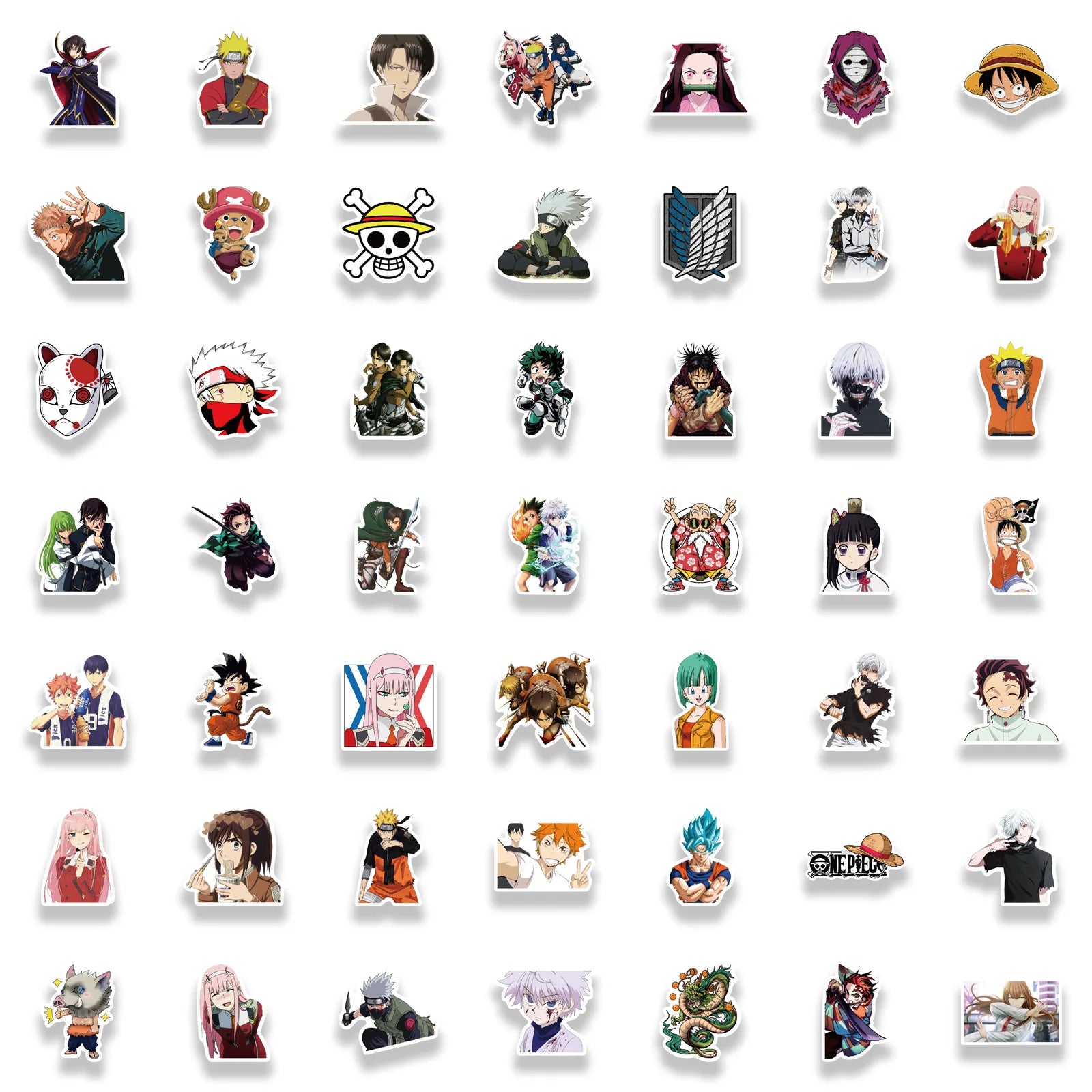 100PCS Mix Anime Stickers Waterproof DIY Graffiti Phone Laptop Luggage Guitar Notebook Cup Cartoon Stickers Kids Toy