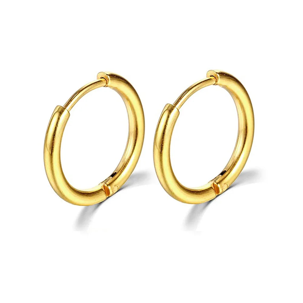 Bulbusbow Stainless Steel Small Hoop Earrings – Unisex Cartilage Ear Piercing Jewelry for Women &amp; Men