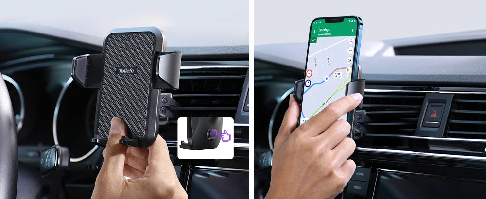 Joyroom Upgraded Car Phone Holder Military-Grade Protection Big Phone And Thick Cases Friendly Hands Free Air Vent Car Mount