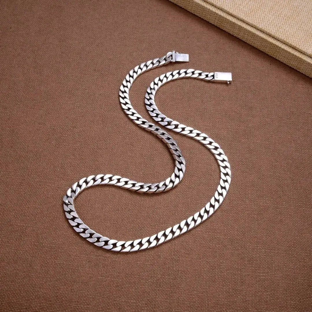 Factory Price 100% S925 Sterling Silver Bracelet 8MM Punk S925 Silver Jewelry Never Fade Men Jewelry Gifts