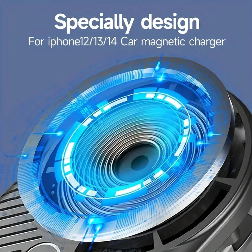 100W Fast Car Wireless Chargers Magnetic Car Air Vent Phone Holder for iPhone 16 14 15 Pro Max Samsung Macsafe Charging Station