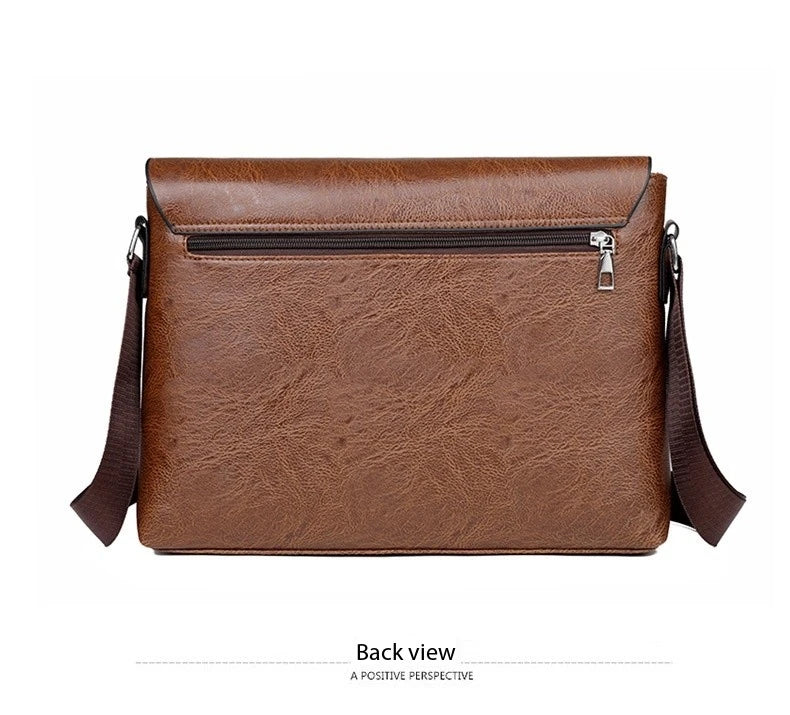 Luxury Brand Men Shoulder Bag For IPAD Leather Business Handbag Men Messenger Bag Large Side Sling Bag Fashion Man Crossbody Bag