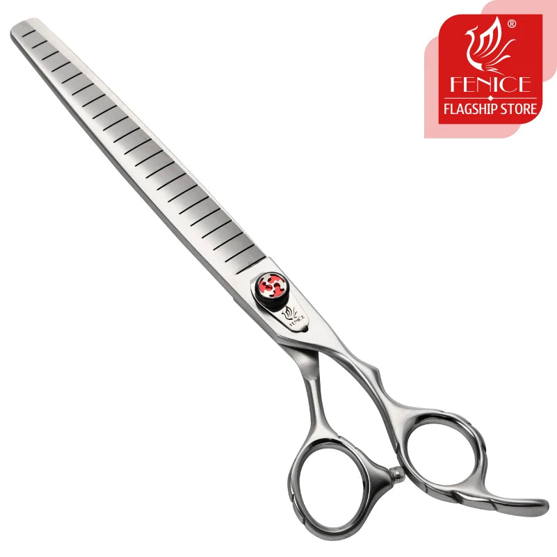 Fenice Professional JP440C 7/7.5 inch Pet Fluffy Thinning Grooming Scissors Straight Dog Scissors Thinner Shears  Rate 80%