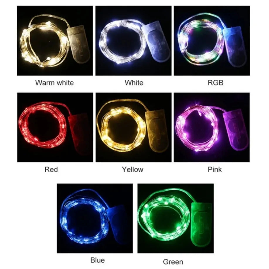 1M 2M 3M 5M LED Fairy Light Copper Wire String Light Night lamp Mini Christmas Garland Light Waterproof for Wedding Xmas Party