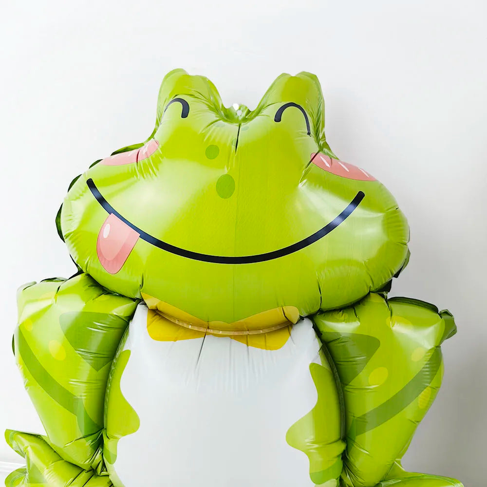 10pcs Green Frog Foil Balloon Cartoon Animal Balloon Horse Cow Balloon Mini Duck Balloon Kids Birthday Baby Shower Decor Supplie