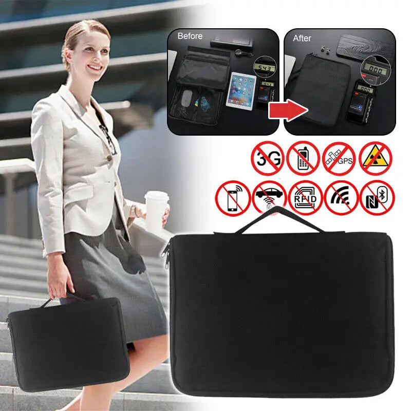 Travel Phone Belt RFID Blocking Waterproof Waist Bag Fanny Pack Hidden Wallet Signal RFID Blocker Passport Holder Bag 15*35cm