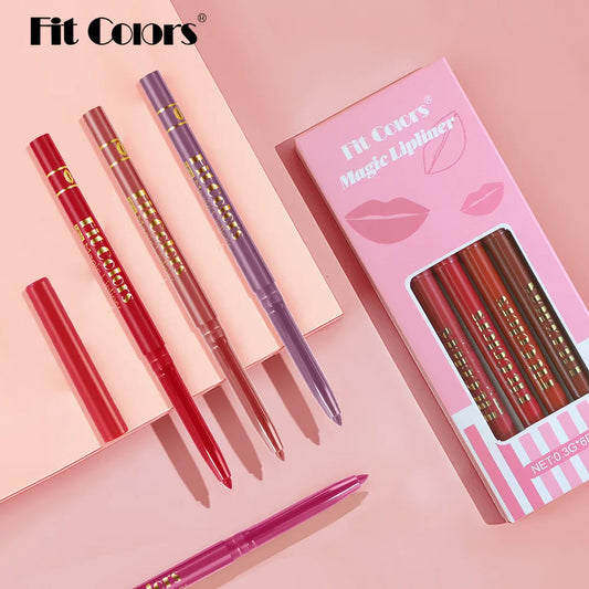 Fit Colors 3pcs/set Non-stick Cup Lip Liner Set Matte long-lasting waterproof lip liner Non-fading velvet lip makeup