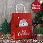 Bulbusbow Christmas Kraft Paper Bags 2024 New Year Cute Santa Claus Gift Box Holiday Party Children Candy Cookie Packaging Bag with Handle