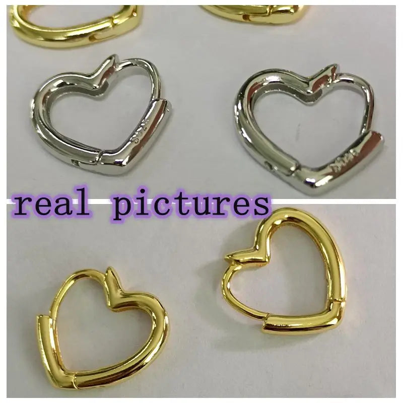 925 Silver Heart Huggie Hoop Earrings for Women | Bulbusbow - Trendy & Unique Sterling Plata Earrings