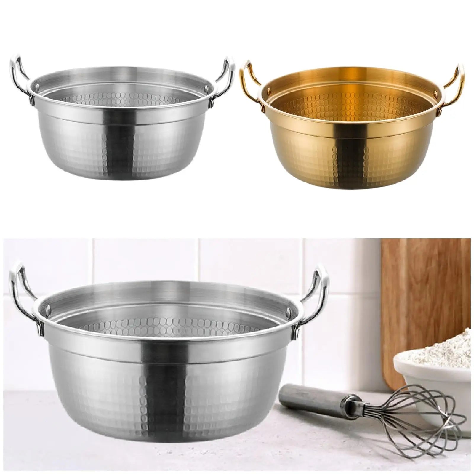 Korean Ramen Cooking Pot Ramyun Pot Kitchen Utensils Sturdy Noodles Cooking Pot Kimchi Soup Pot for Hiking Picnic Eggs Curry