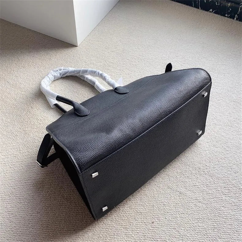 Tote Women's Bags Fashion Women's Bags Head Layer Cowhide Line Bags Dong Jie same Large Capacity Commuter Handbag