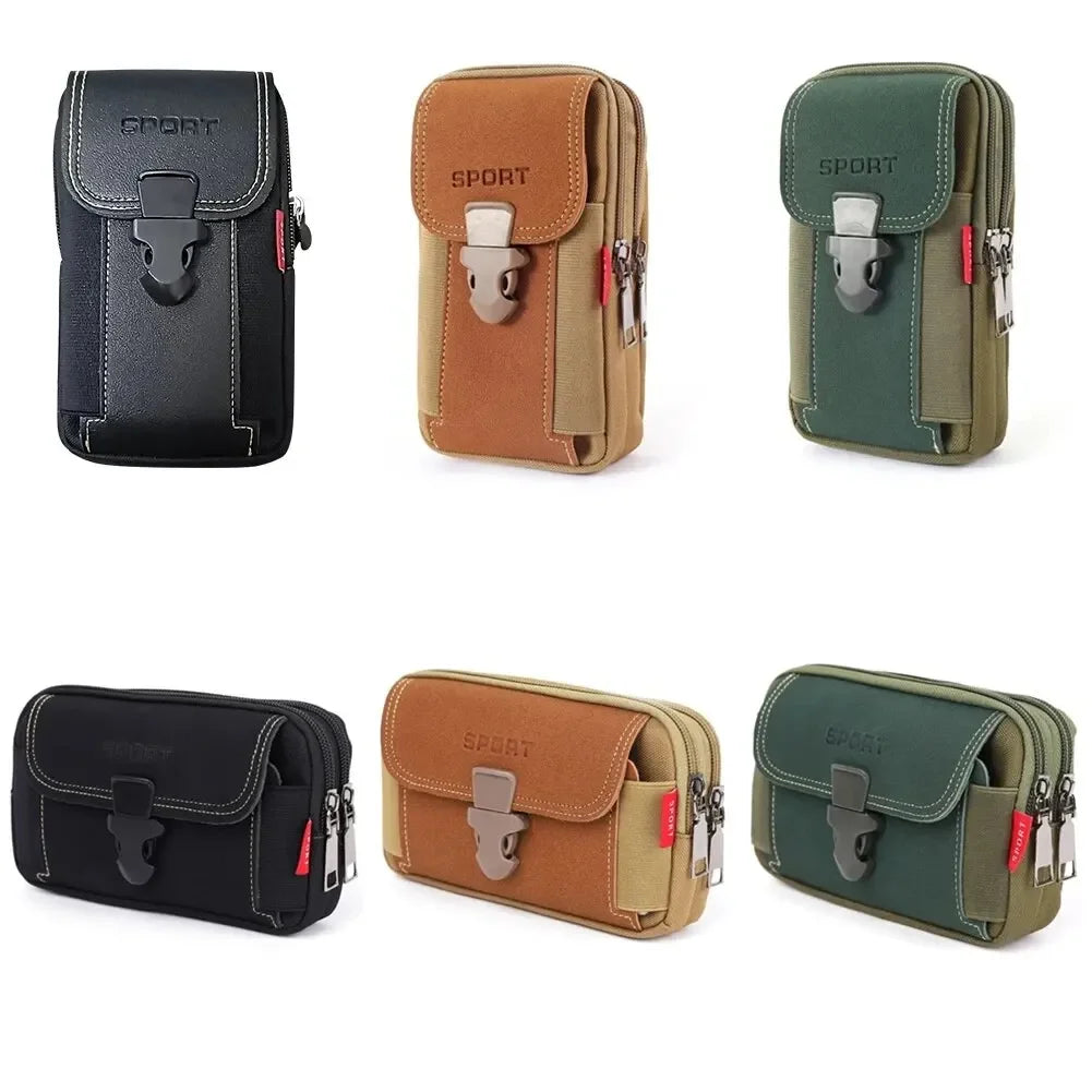 Unisex Belt Pouch Mobile Phone Bag for Men Phone Holster Bag Molle Waist Bag Pack Small Tactical Duty Belt Backpack Card Holder