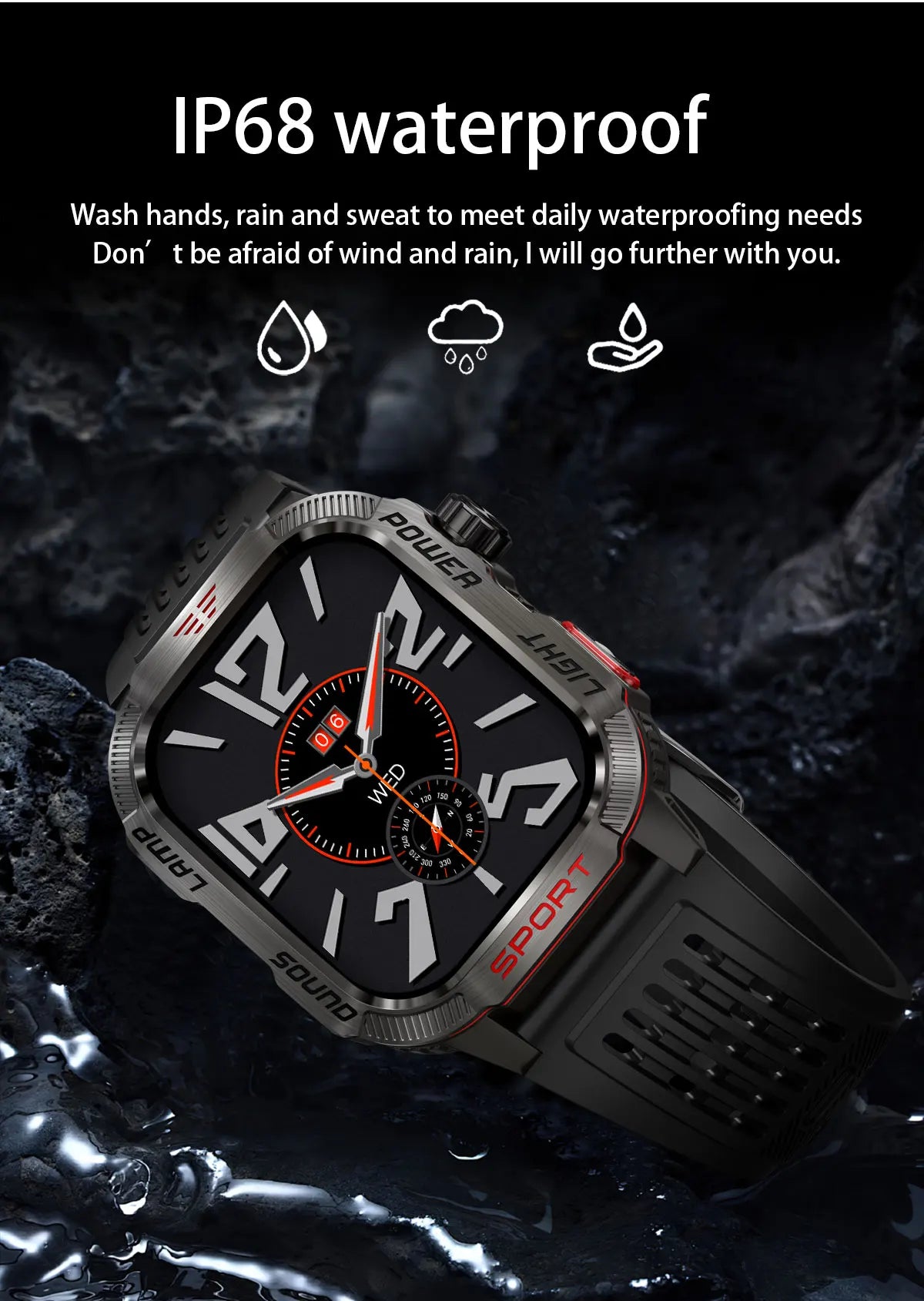 Bulbusbow 2024 Outdoor Smart Watch for Xiaomi - 2.01-Inch HD AMOLED Screen, GPS, Compass, Bluetooth Calling, Long Battery Life