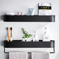 Nordic Bathroom Shelf Rack No Drill Wall Mounted Shelves Bath Towel Holder Black Shower Storage Basket Bathroom Accessories