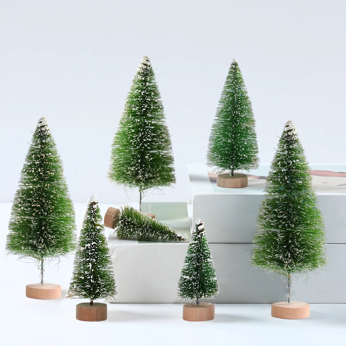 Mini Artificial Christmas Tree Christmas Decorations for Home 2024 Small Sisal Xmas Ornaments Navidad New Year Table Decor 2025