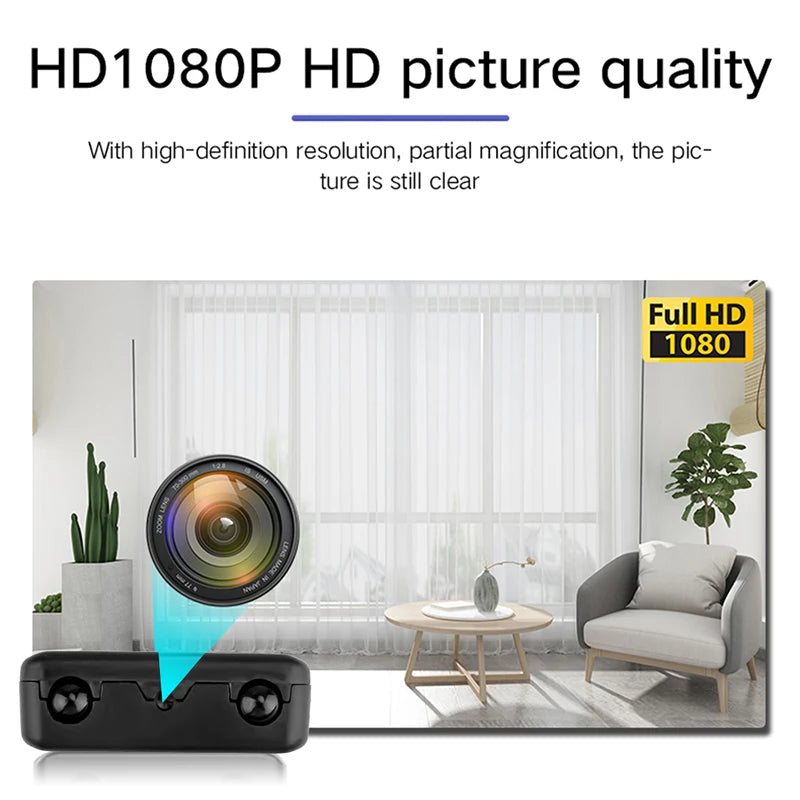 Xiaomi 1080p Full HD Mini Camera WiFi 5G Night Vision Home Security Micro Camcorder Audio Video Recorder with Motion Detection