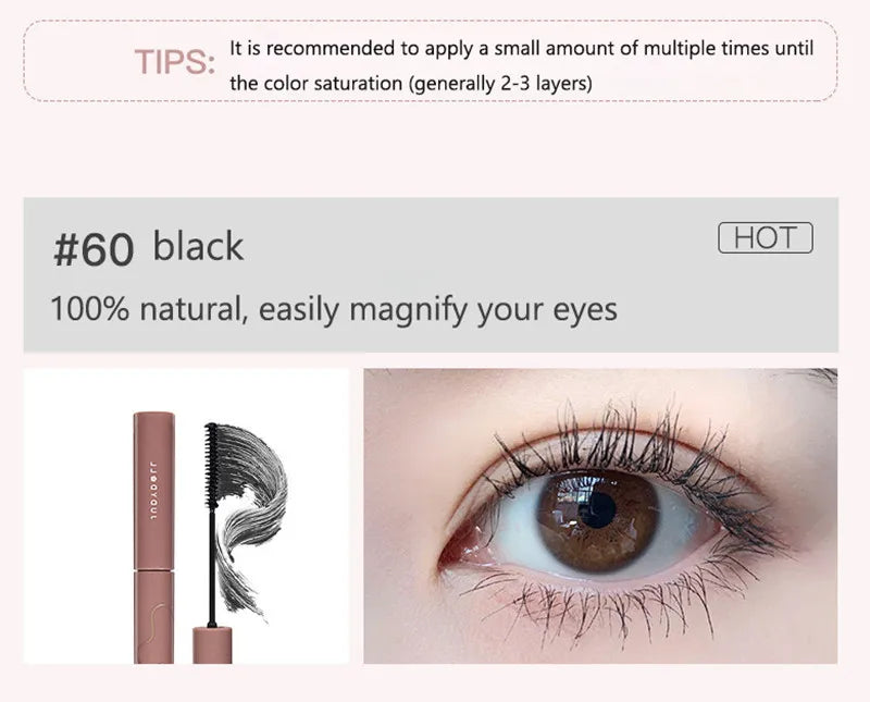 Judydoll Steel Tube Mascara Eyelash Primer Non-Smudge Waterproof Dense Curl Manga Eyes Lash Extension Enlarge Eyes Applicator