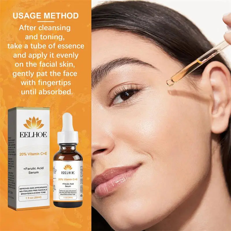 Eelhoe Vitamin C Whitening Serum Remove Dark Spots Whiten Fade Freckles Fine Lines Lifting Firming Anti-aging Brighten Skin Care