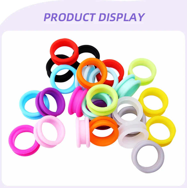 Fenice 10/20/50 PCS Silicone Finger Rings for Cat Dog Hair Scissors Imported Soft Ring for All Size Pet Scissors