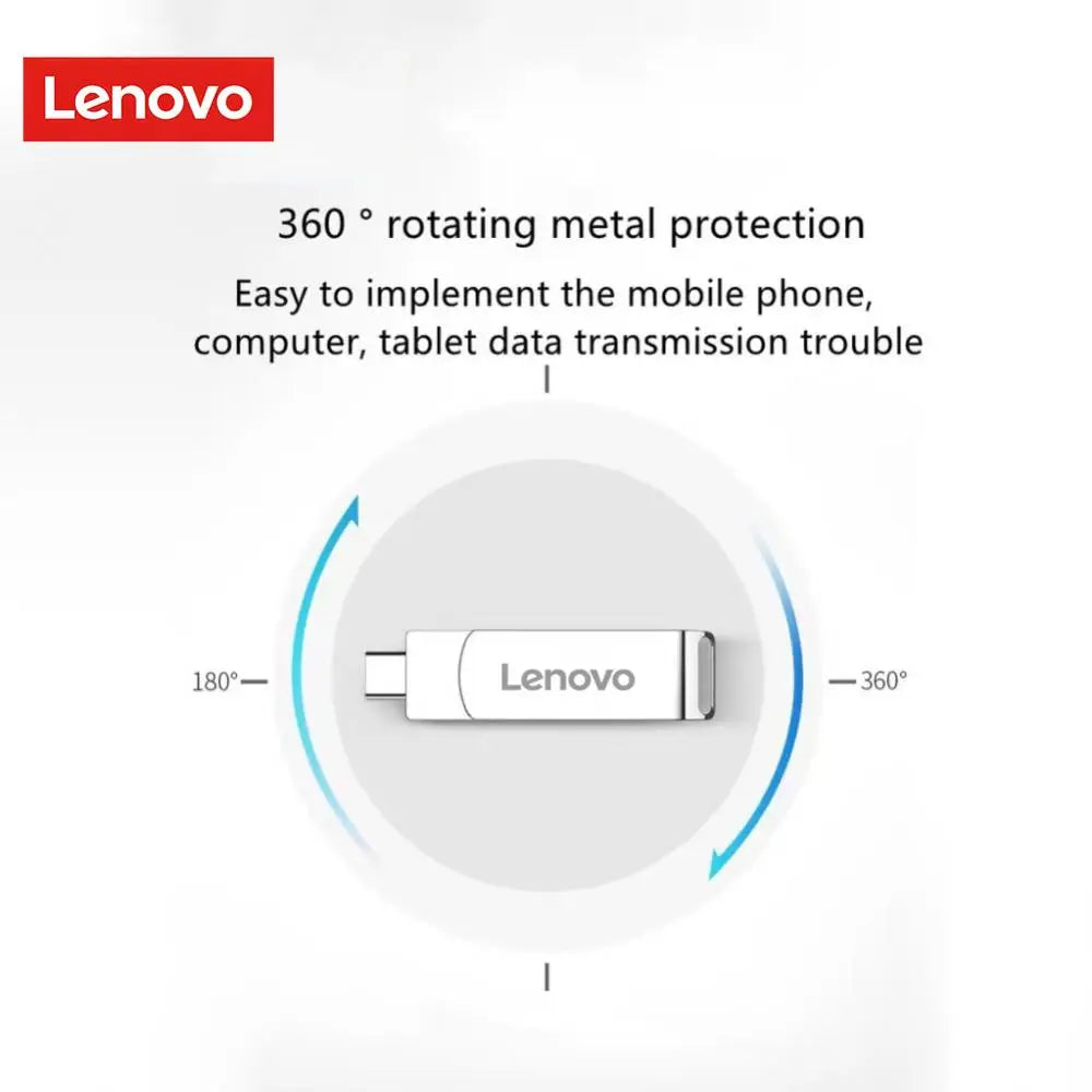 Lenovo 16TB 3.0 USB Flash Drive Metal High-Speed Pen Drive 2TB 512GB Waterproof Type-C Usb PenDrive For Computer Storage Devices