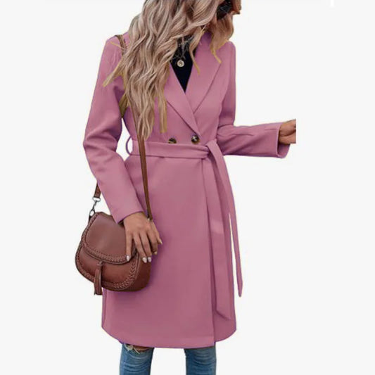 Outerwears Women's Trench Coat One Button Belt Lapel Coats Slim Elegant Females Streetwear Jacket Autumn winter Coats Woman