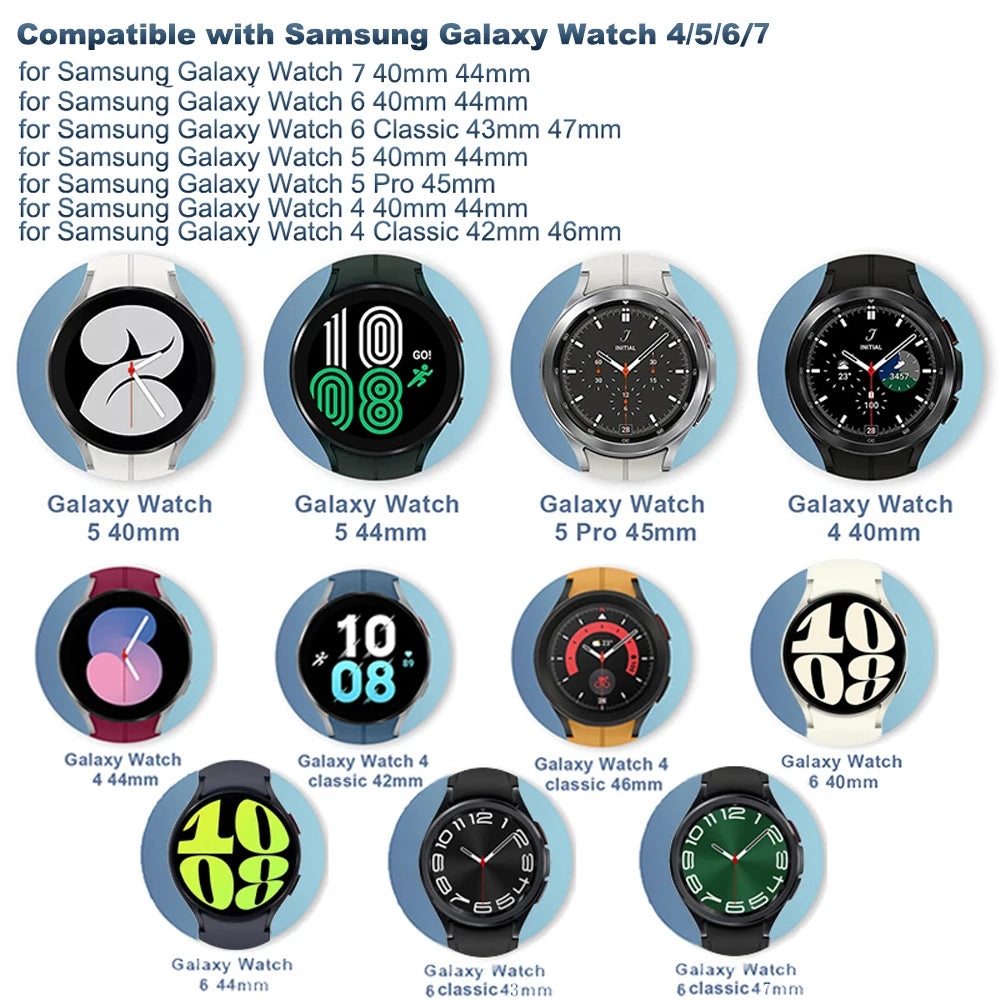 钛合金无缝表带适用于三星 Galaxy Watch 7 FE 6 4 5 pro 44 毫米 40 47 43 45 毫米快速适配表带经典 42 46 毫米表带 Correa