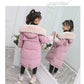 New Girls clothing Winter Warm down Cotton Jackets Children parka faux Fur Collar Coat Girl Thicken overalls Hooded kids Clothes