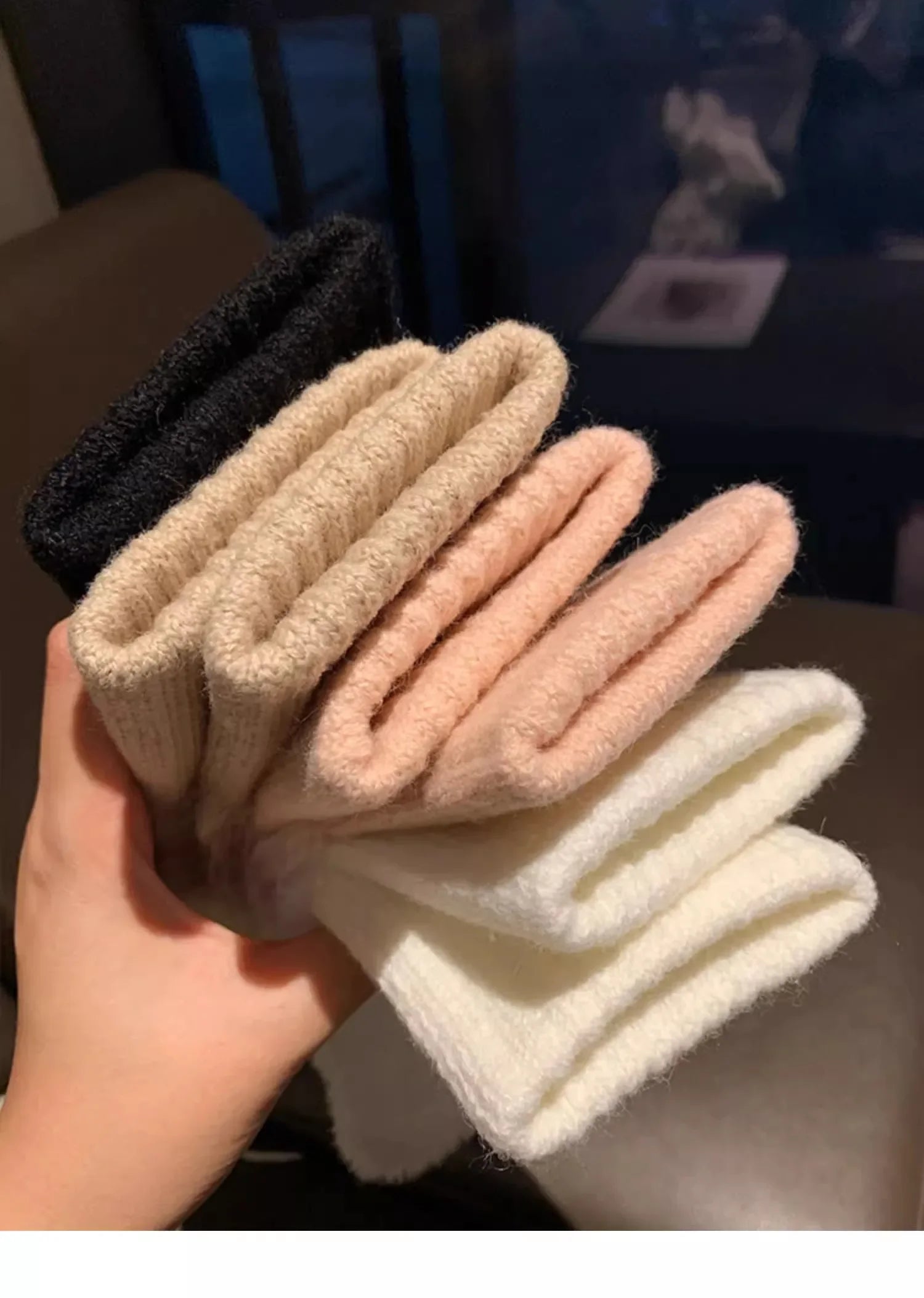 Mink Fleece Soft Winter Half Finger Gloves Women Warm Luxury Solid White Plush Knitted Fingerless Gloves Wrist Mittens Writting