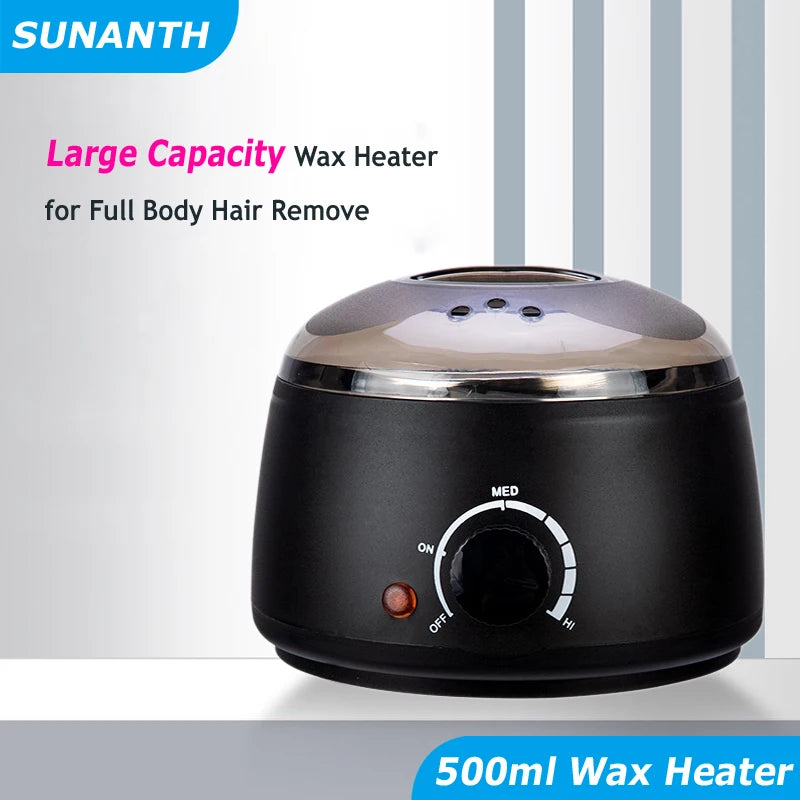 SUNANTH 200ml/500ml Wax Machine for Hair Removal Paraffin Heater Waxing Beans Depilatory Epilator Warmer Wax-melting Pot