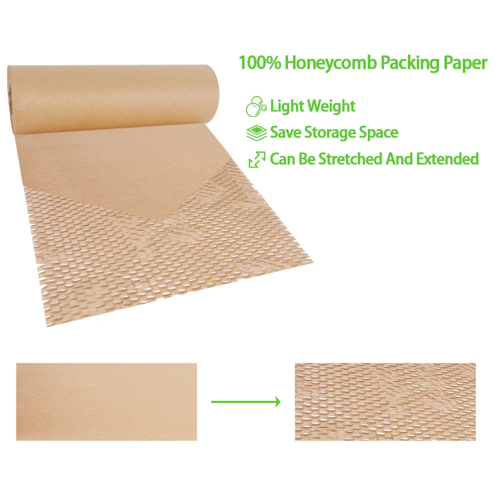 Wrapping Paper Roll 5/10/20/40/50m Honeycomb Paper Wedding Christmas Birthday Party Wrapping Parcel Art Craft Materials