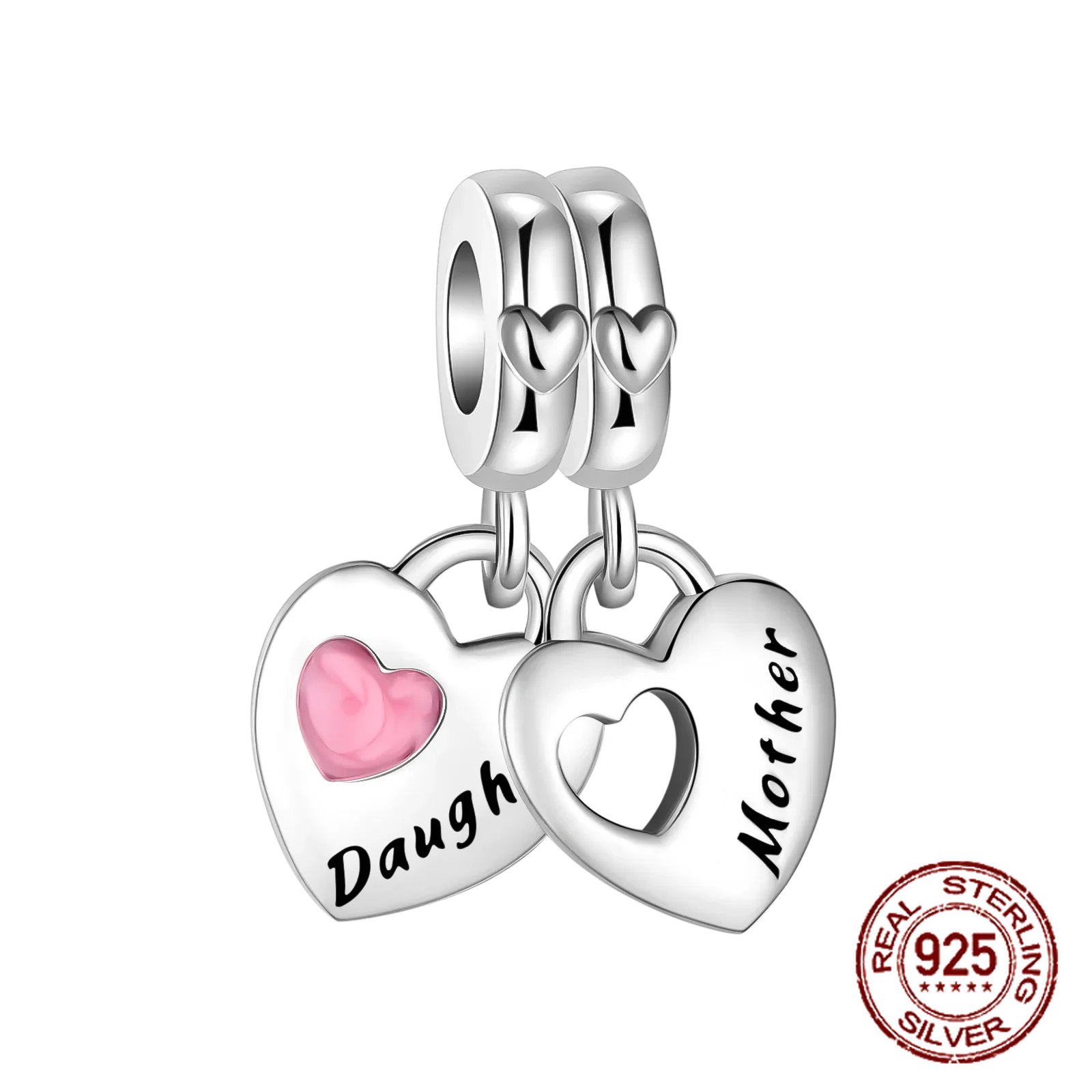 925 Sterling Silver Heart Mom Dangle Dream Catcher Charms Fit Original Pandora Bracelet DIY Jewelry for Women Gift Accessories