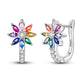 Bulbusbow Luminous Shell Women Earrings Original 925 Sterling Silver Pave CZ Star Moon Hoop Earrings Engagement Wedding Jewelry