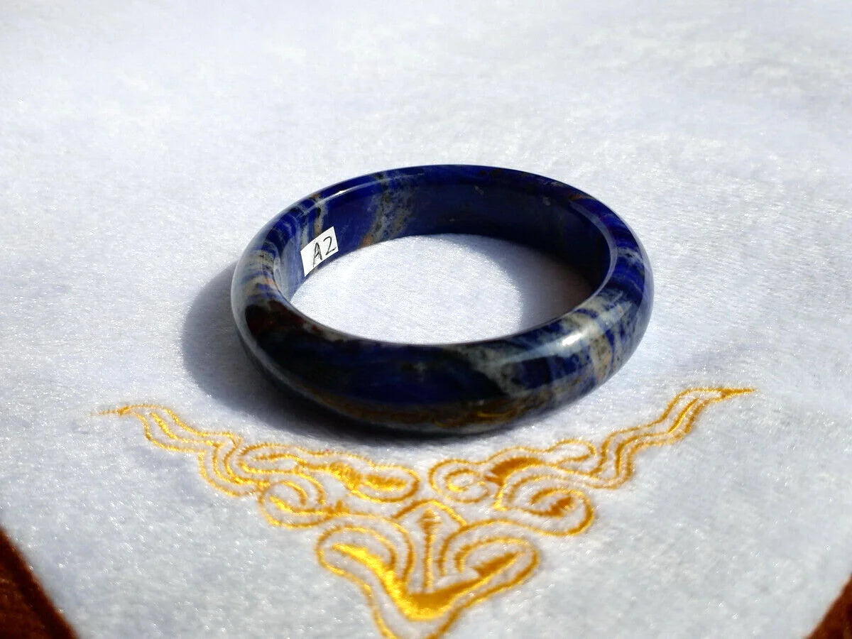 GENUINE Asia 60MM Rare Natural Lapis Lazuli Gemstone Bangle Bracelet