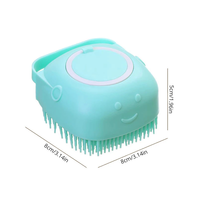 宠物洗澡刷柔软硅胶按摩器沐浴露洗澡刷清洁工具梳子狗猫清洁美容用品