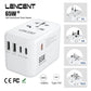 Bulbusbow 65W Universal Travel Adapter with 2 USB Ports and 3 Type-C Fast Charging Ports