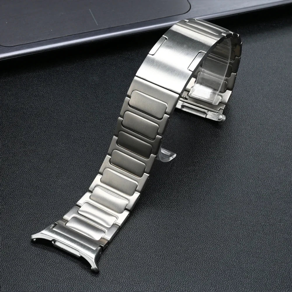 Titanium Link Bracelet for Samsung Galaxy Watch 7 Band Ultra 47mm No Gaps Quick Fit Wrist Strap for samsung 7 ultra 47 mm Correa