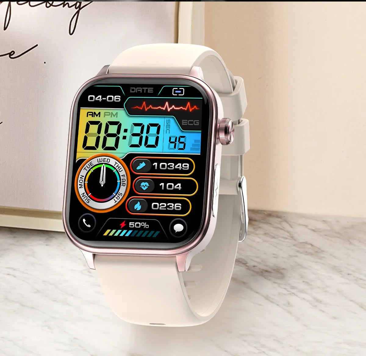 2025 Medical Grade Bulbusbow Smartwatch for Women – Blood Glucose, Lipid, Uric Acid AI Diagnostic & Menstrual Health Tracker