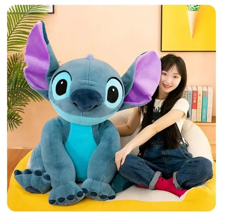 Disney Giant Size Lilo&stitch Plush Stuffed Doll Cartoon Kawaii Animal Couple Sleeping Pillow Softmaterial Toy For Children Gift