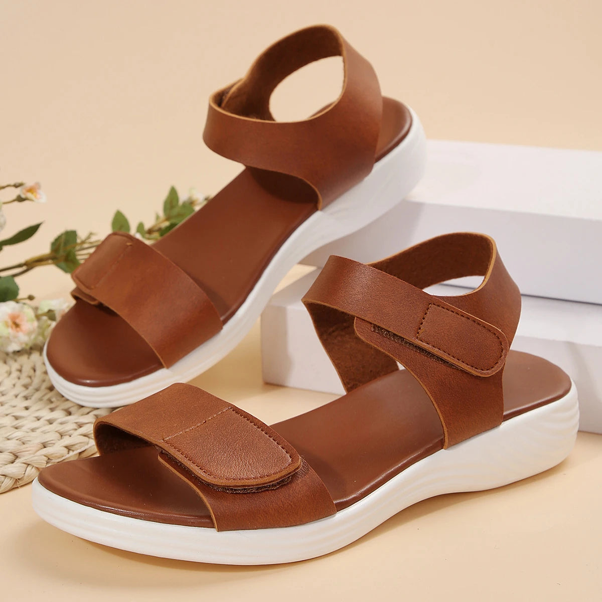 2024 New Summer Sandals Travel Women Shoes New Sandal Sole Durable Sandal Ladies Outdoor Beach Slippers Platform Sandals