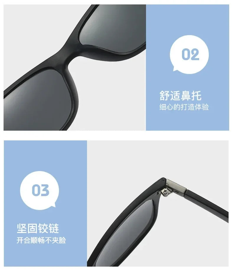 2024 New Unisex Rectangle Vintage Sunglasses Fashion Design Retro Sun Glasses Man Eyeglass Casual Goggles UV400 Eyewear