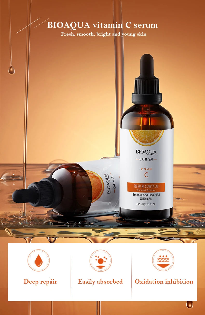 BIOAQUA Vitamin C Face Serum for skincare Moisturizing Skin Repair Smooth Facial Serum Essence Facial Skin Care Products