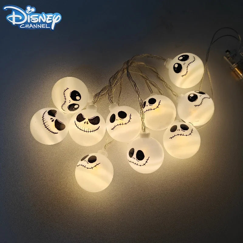 مصابيح LED ثلاثية الأبعاد من Nightmare Before Christmas Jack 10 In A String Sally Anime Atmosphere Light ديكورات منزلية للأطفال هدية الهالوين