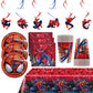 Spiderman Party Decoration Kit Spider Man Decor Balloons Backdrop Banner Children's Birthday Supplies Tableware Kit Plates Cups