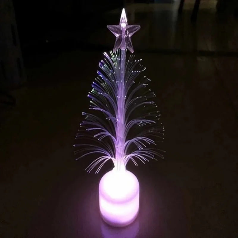 New LED Christmas Fiber Tree Christmas Day Home Decoration Props Colorful Colorful Fiber Christmas Tree Is Extremely Shiny