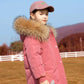 RAISE 2024 Winter Down Jackets For Grils 5-14Y Kids Junior Girl Parkas Real Raccoon Fur Solid Waterbreaker Babys Girls Outerwear