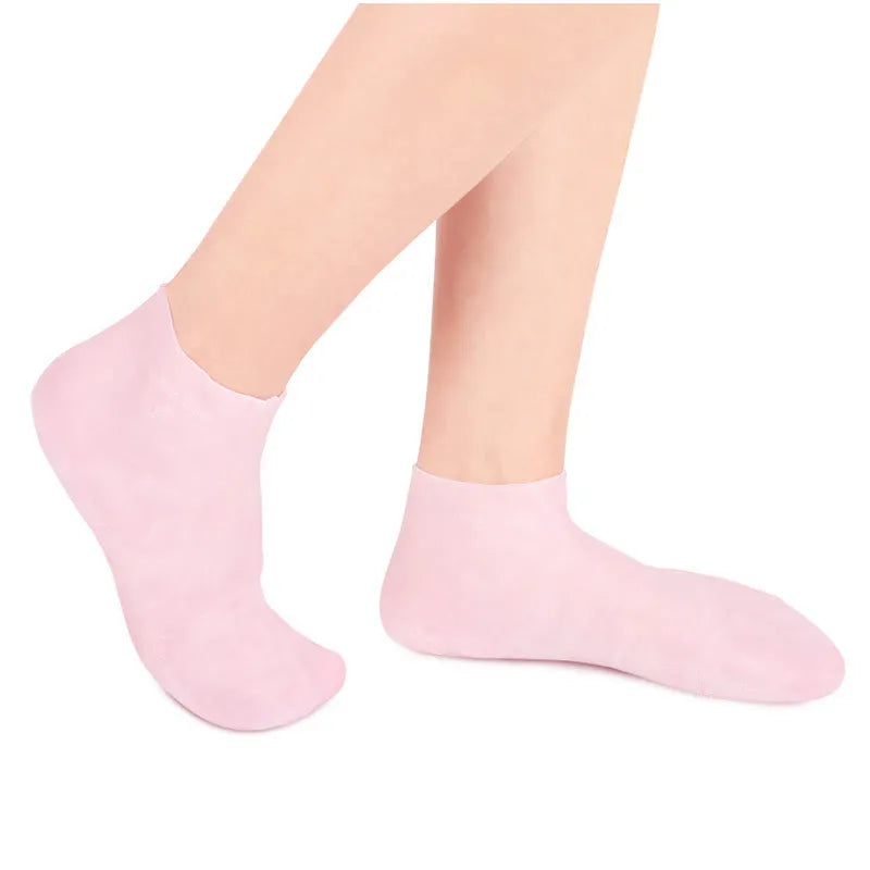 1 Pair Silicone Moisturizing Socks Exfoliating Gel Heel Socks Callus Cracked Dead Skin Remove Protector Pain Relief Foot Care