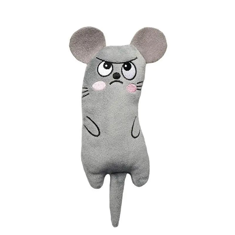 Cute Cat Mouse Toys Funny Interactive Plush Cat Toy Teeth Grinding Catnip Toys Kitten Resistance Chewing Toy Pet Accessories