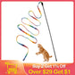 Cat Toys Cute Funny Colorful Rod Teaser Wand Plastic Pet Toys for Cats Interactive Stick Pet Teaser Cat Supplies