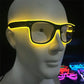 Transparent rice nail style luminous glasses LED flashing glasses EL cold light glasses nightclub jumping performance cheerin