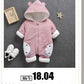 New Girls clothing Winter Warm down Cotton Jackets Children parka faux Fur Collar Coat Girl Thicken overalls Hooded kids Clothes